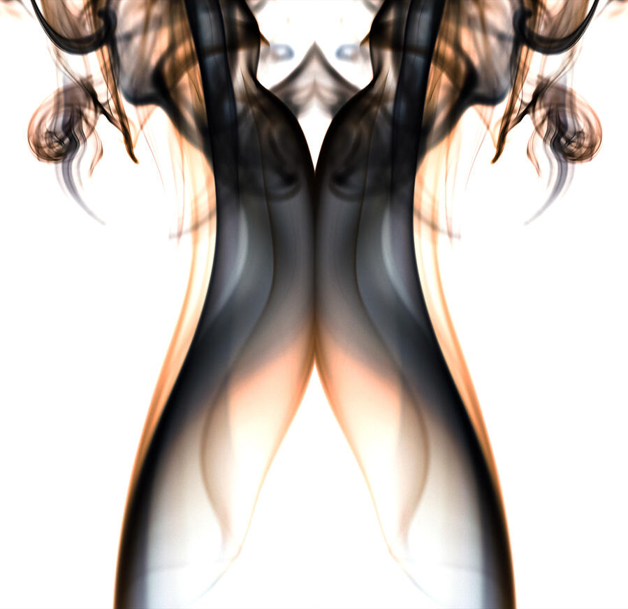 Abstract mirrored form symbolising emotional and physical connection